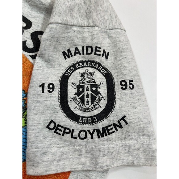 Vintage 90s Kids USS Kearsarge Maiden Deployment 1995 Tee Single Stitch USA Made - Picture 4 of 7